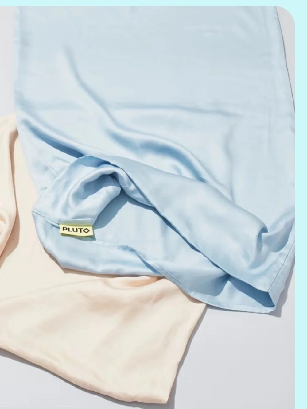 Pluto Light Blue Pillowcase — Silky-Soft Cooling Cover